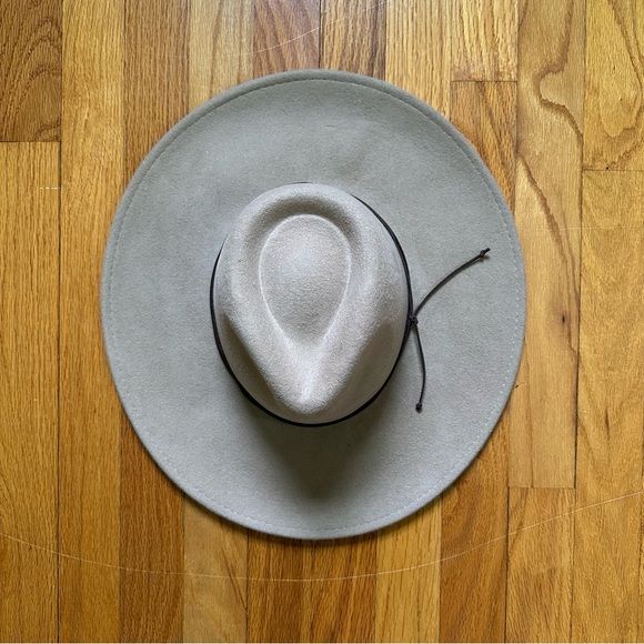 Western Wide Brim Fedora Wool Hat - Picture 4 of 6